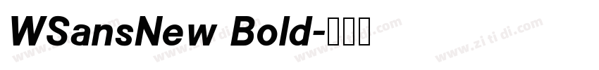 WSansNew Bold字体转换
